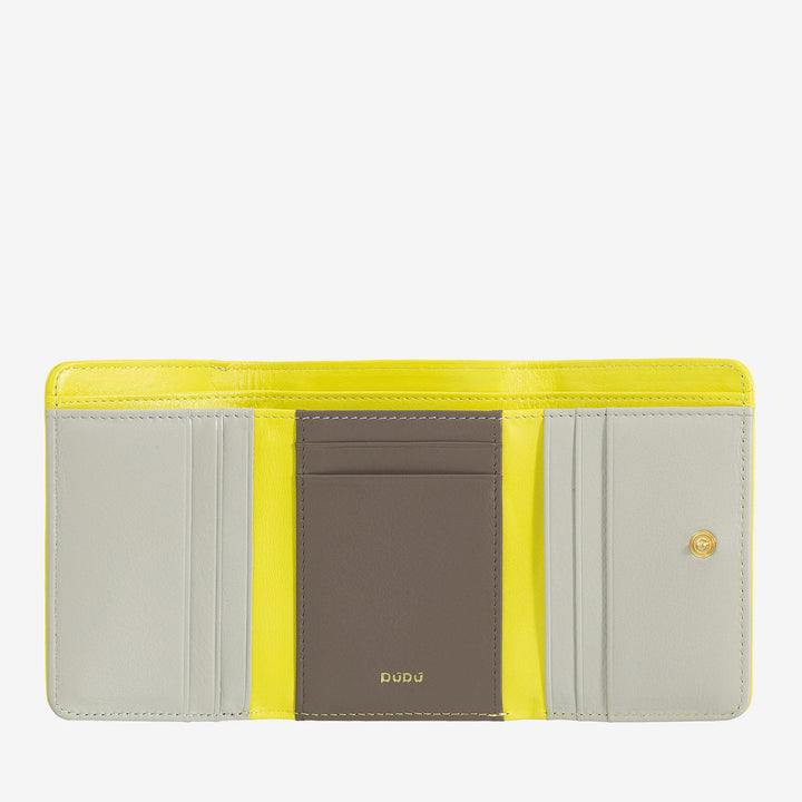 DUDU Colorful multicolored leather small RFID women&