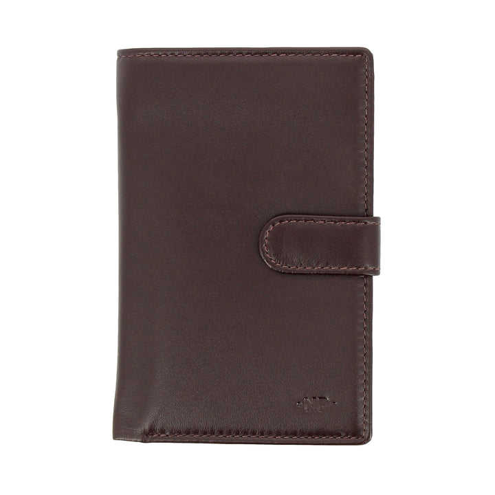 Nuvola leather wallet large woman in nappa leather with door button and 12 credit cards pockets