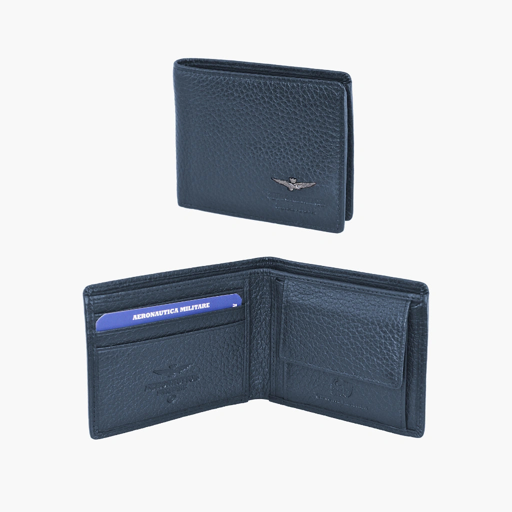 Air Force Military Wallet Small Soft AM180-BL Soft Leather