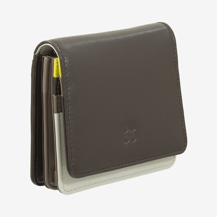 DUDU Small Ultra Compact Colorful RFID Shielded Leather Women&