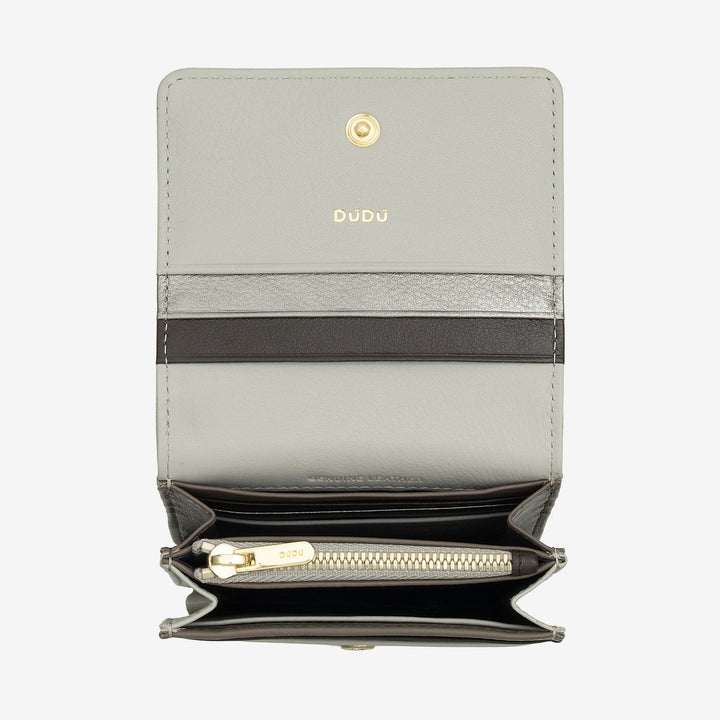 DUDU Small Ultra Compact Colorful RFID Shielded Leather Women&