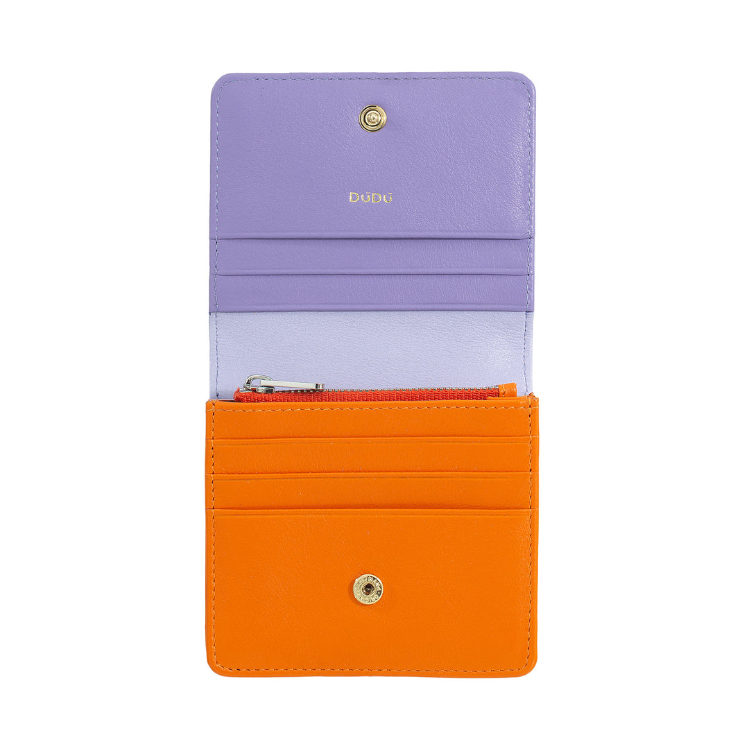 Dudu Women's Women Wallet in Skop Legant Rfid Ultra Compact Colorful Rfid with internal zip and 8 Card Card holders