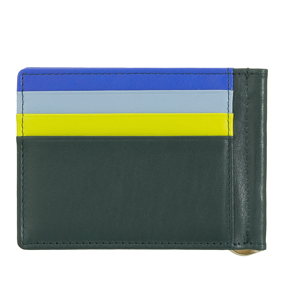 DUDU men's wallet with leather clothes in leather holder credit cards clip thin banknotes tile holder