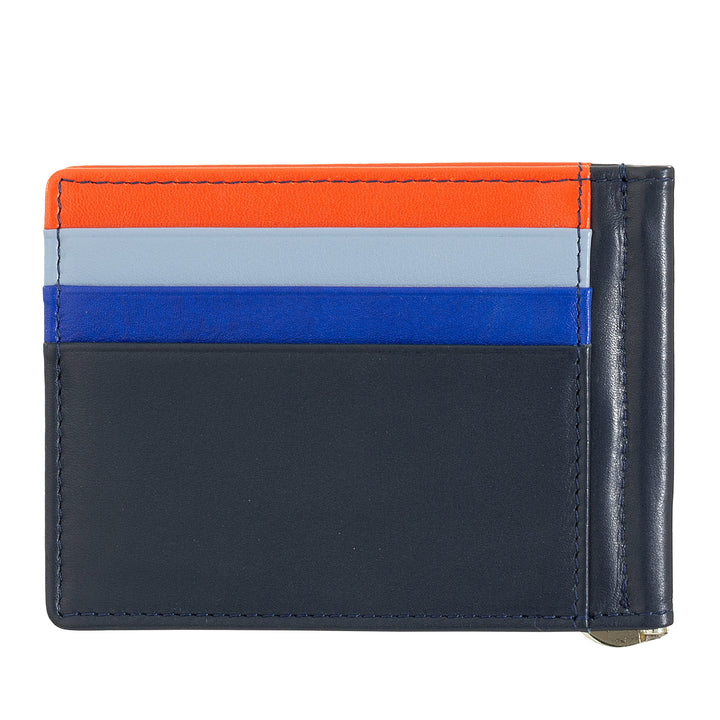 DUDU men's wallet with leather clothes in leather holder credit cards clip thin banknotes tile holder