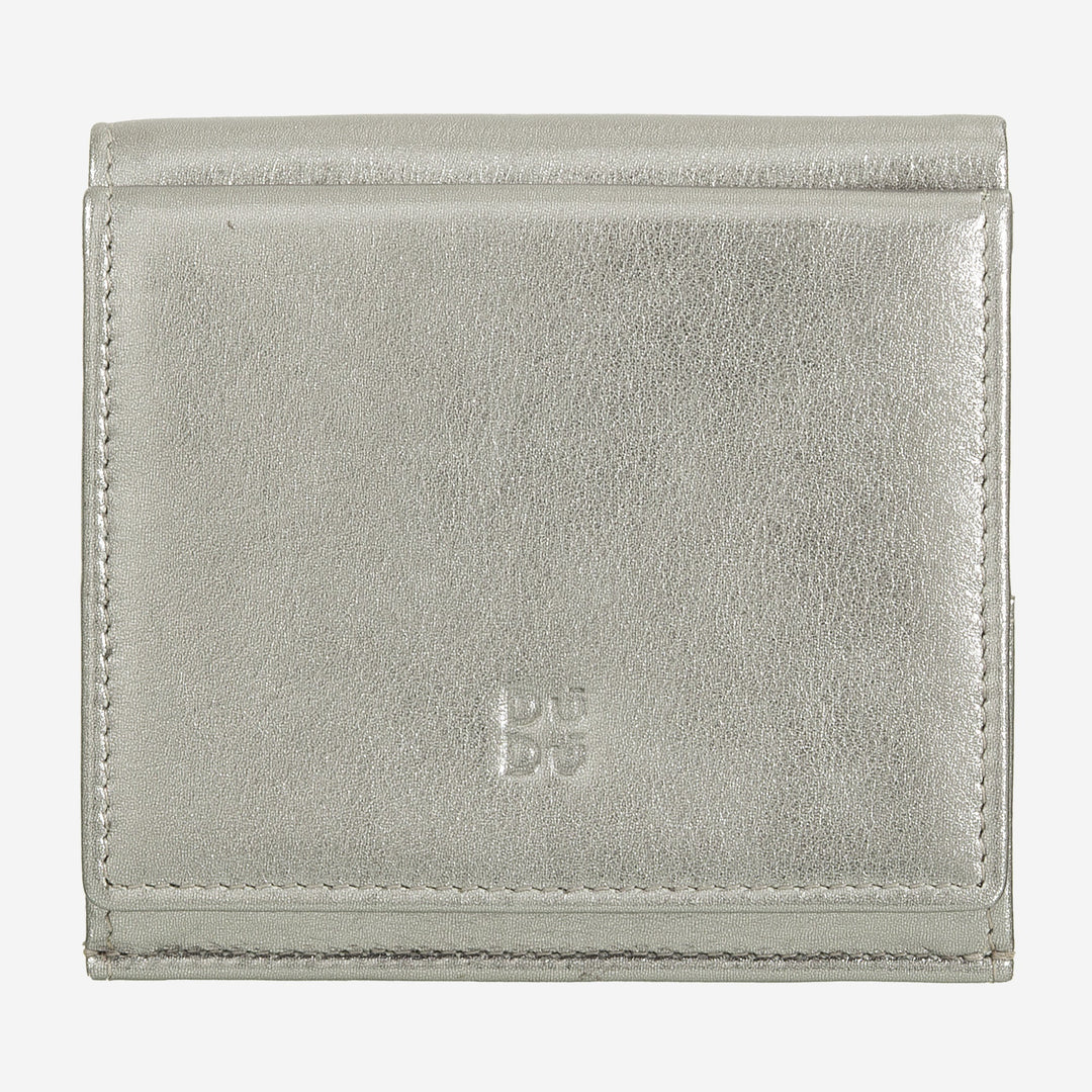 DUDU Multicolored leather RFID wallet for cards and coins