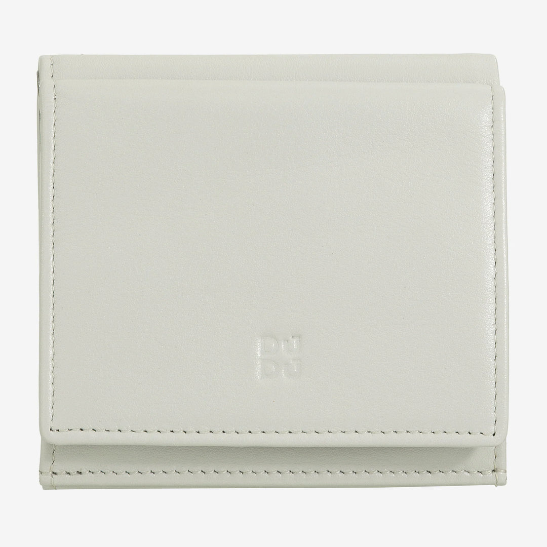 DUDU Multicolored leather RFID wallet for cards and coins