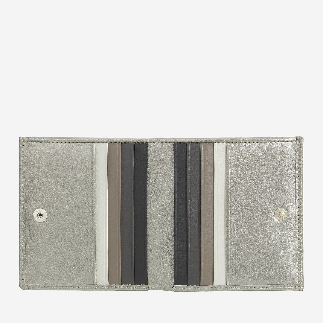 DUDU Multicolored leather RFID wallet for cards and coins