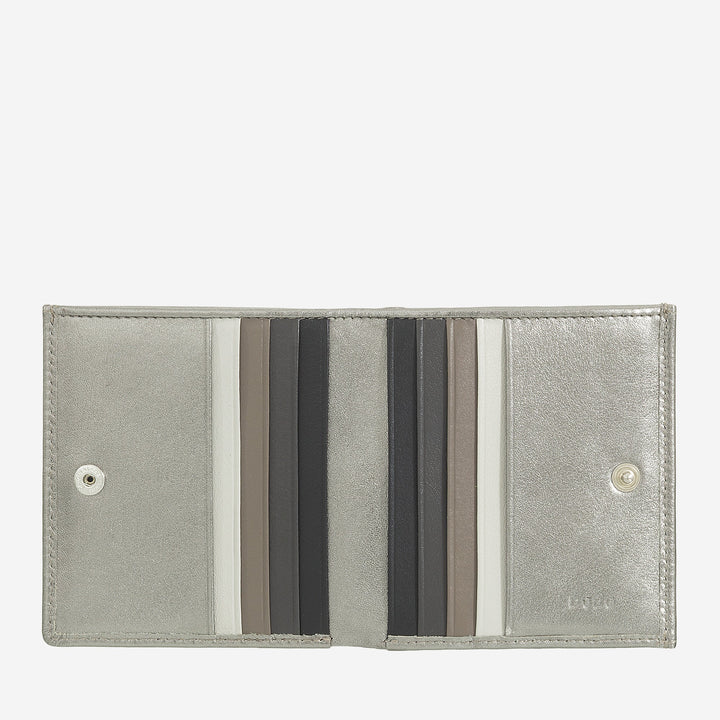 DUDU Multicolored leather RFID wallet for cards and coins