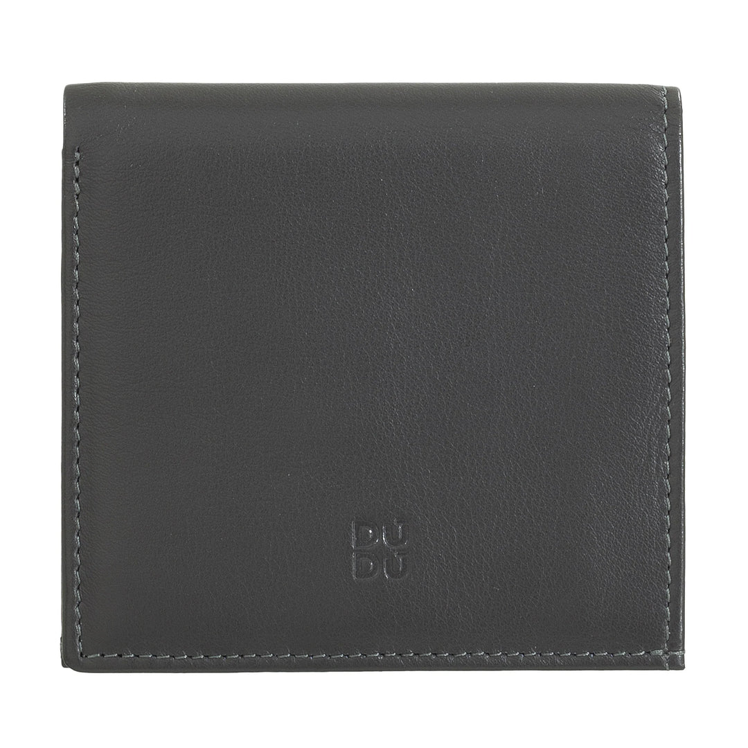DUDU Multicolored leather RFID wallet for cards and coins