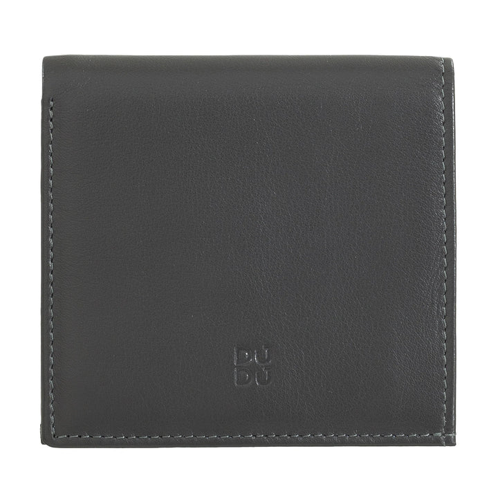 DUDU Multicolored leather RFID wallet for cards and coins
