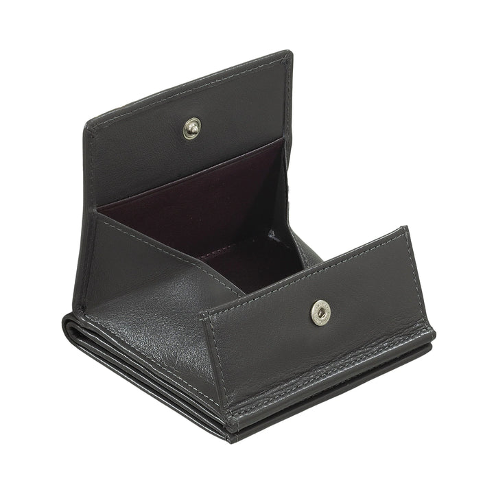 DUDU Multicolored leather RFID wallet for cards and coins