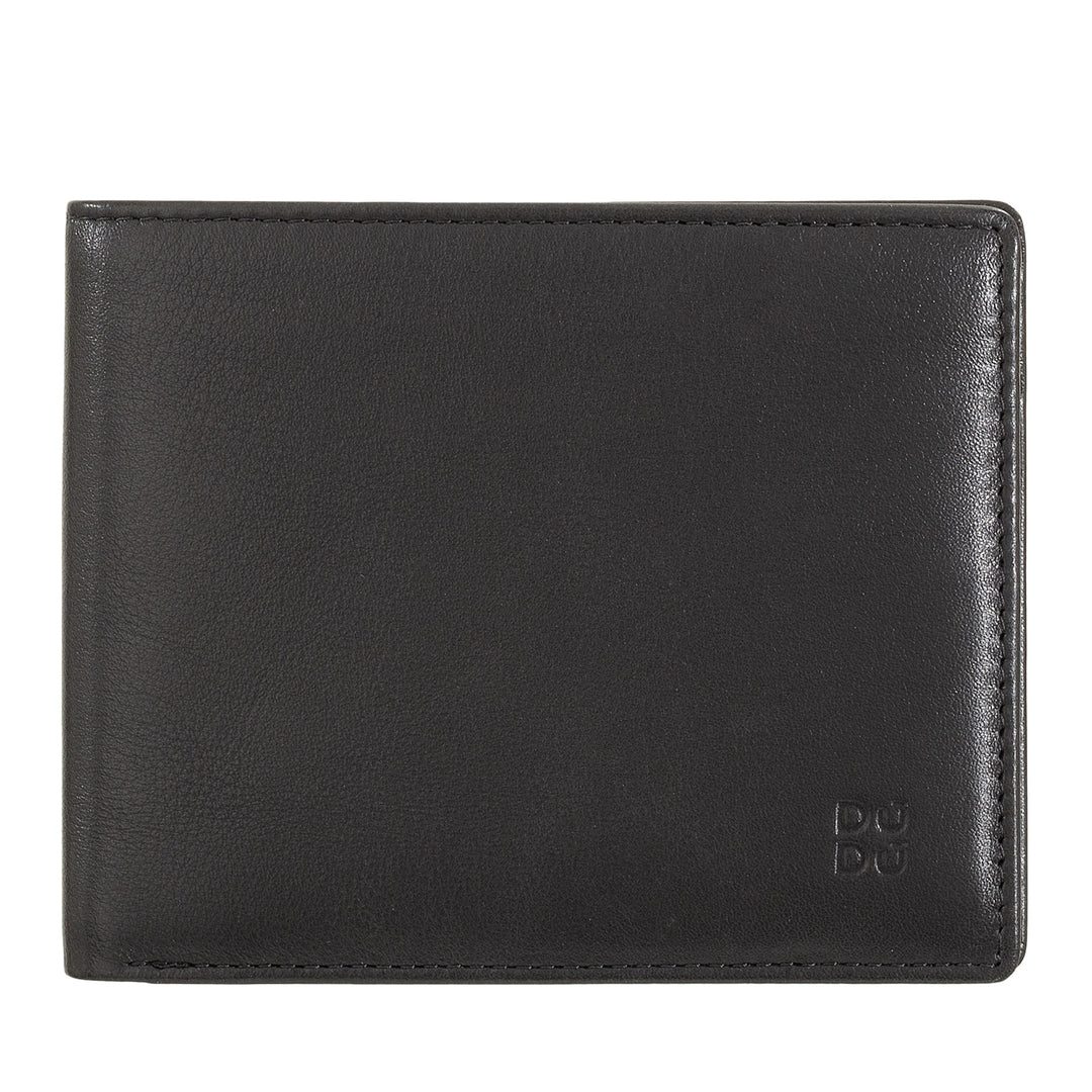 Dudu Rfid men's leather wallet in colored nappa nappa with holder and cards holder