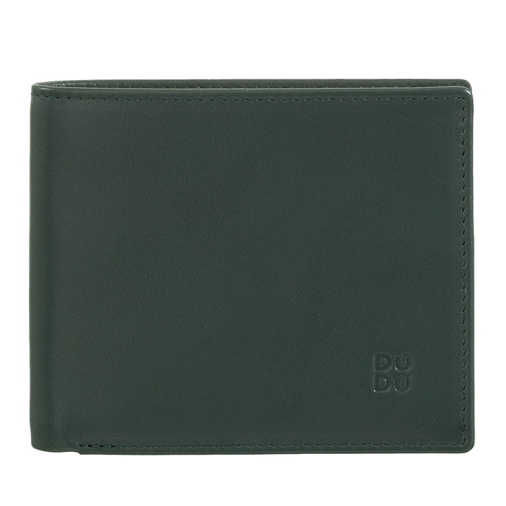 DUDU Small RFID men's leather men's portfolio with door holder