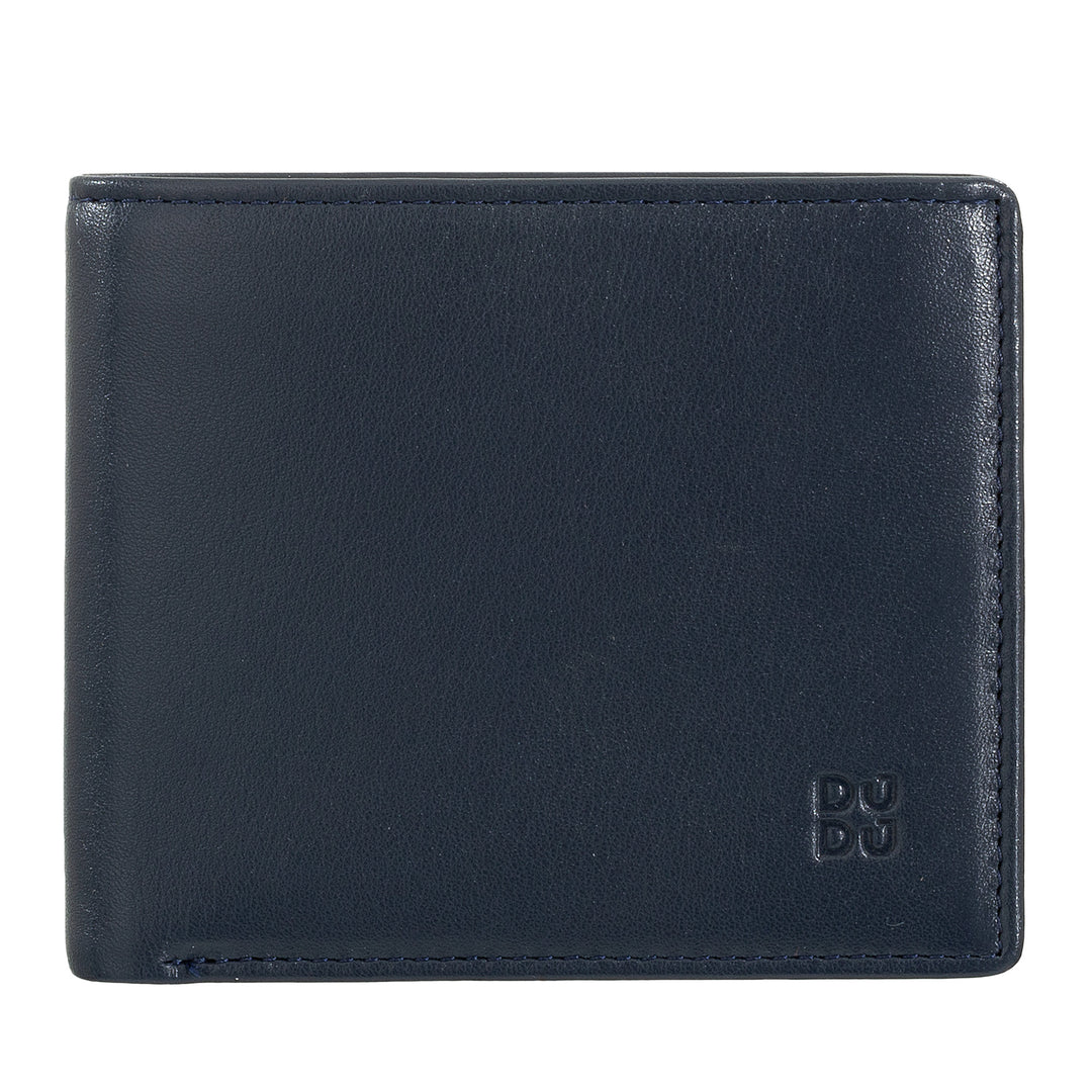 DUDU Small RFID men's leather men's portfolio with door holder