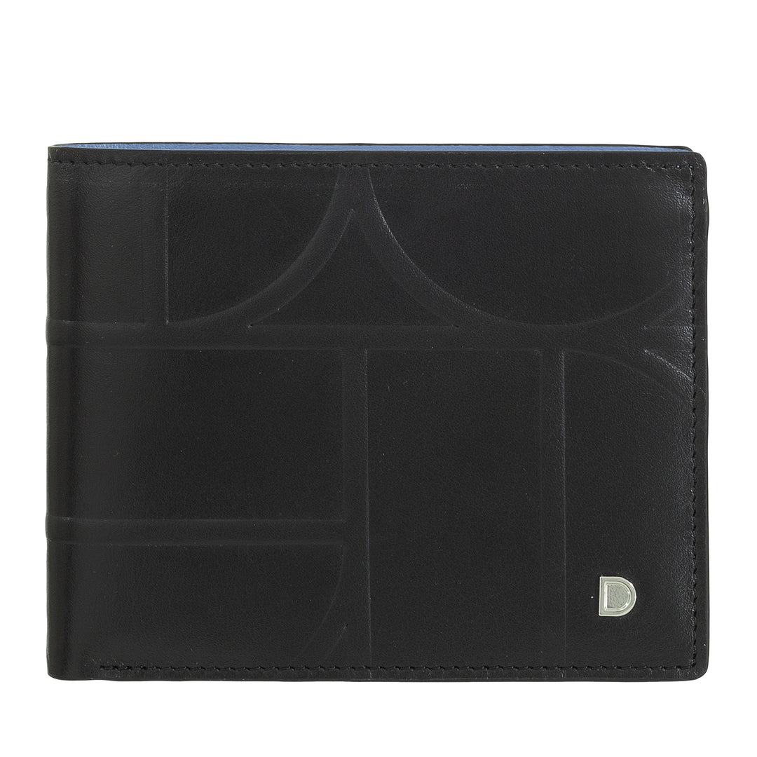 DUDU Men's Wallet Rfid in Classic Printed Leather with Portamonete - Elegant, compact, with compartments for cards and banknotes