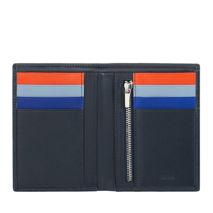 Dudu Men's Slim Portfolio of Vera Leather, Small and Thin, Bring Money and Credit Cards, Compact Care with Internal Zip zip hinge, Minimal Design