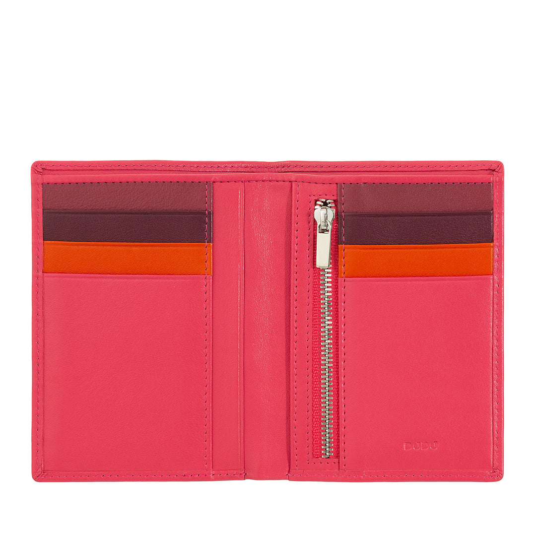 Dudu Men's Slim Portfolio of Vera Leather, Small and Thin, Bring Money and Credit Cards, Compact Care with Internal Zip zip hinge, Minimal Design