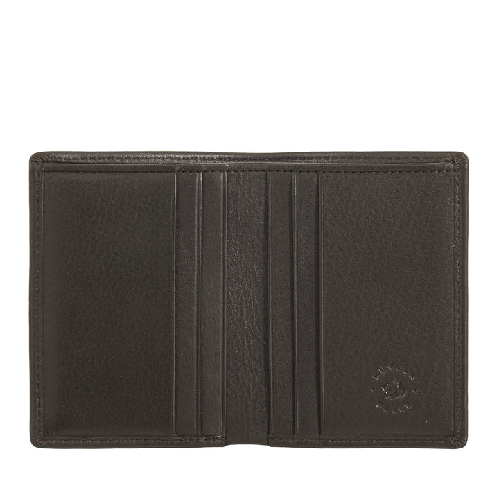 Nuvola Leather Wallet for Small Leather Men, Compact Door Care, Banknotes holder, Bifold Pocket Wallet, Slim Design