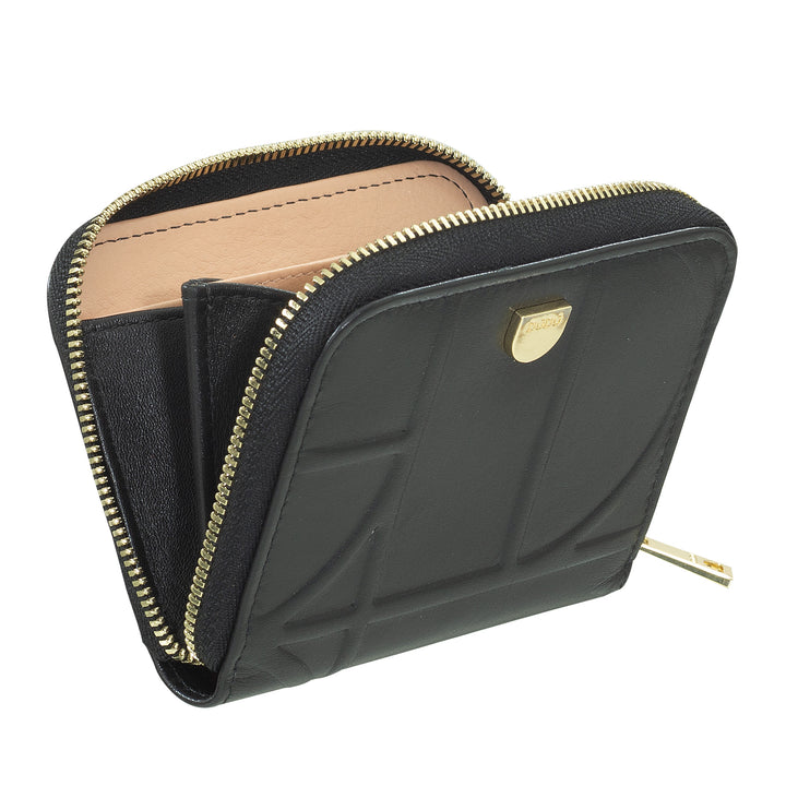 DUDU Portamonete Men Woman Small Passeble Leather Passeble With Hinge, Card holder pockets - Compact Small Wallet