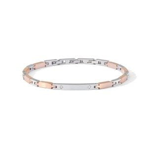 Comete Suits Bracelet Cruach PVD Críochnaíonn Pink Gold Zirconi UBR 1233