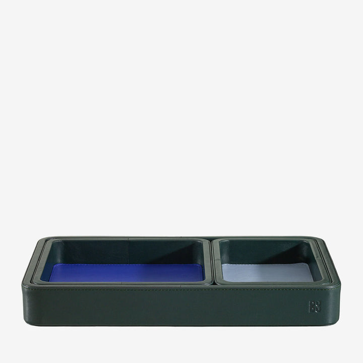 DUDU Set of 3 pcs Leather Pocket Tray, Table Storage Tray Home Desk Office, Key Holder, Coins, Telephone