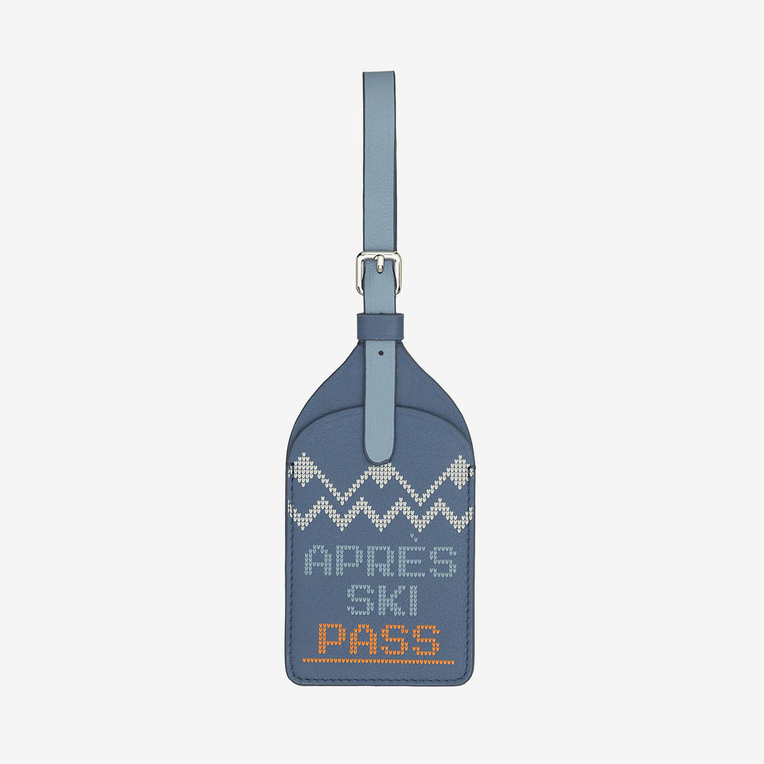 DUDU Name Tag, Genuine Leather Apres Ski Suitcase Tag, Travel Luggage Tag, Anti-Loss Address Tag
