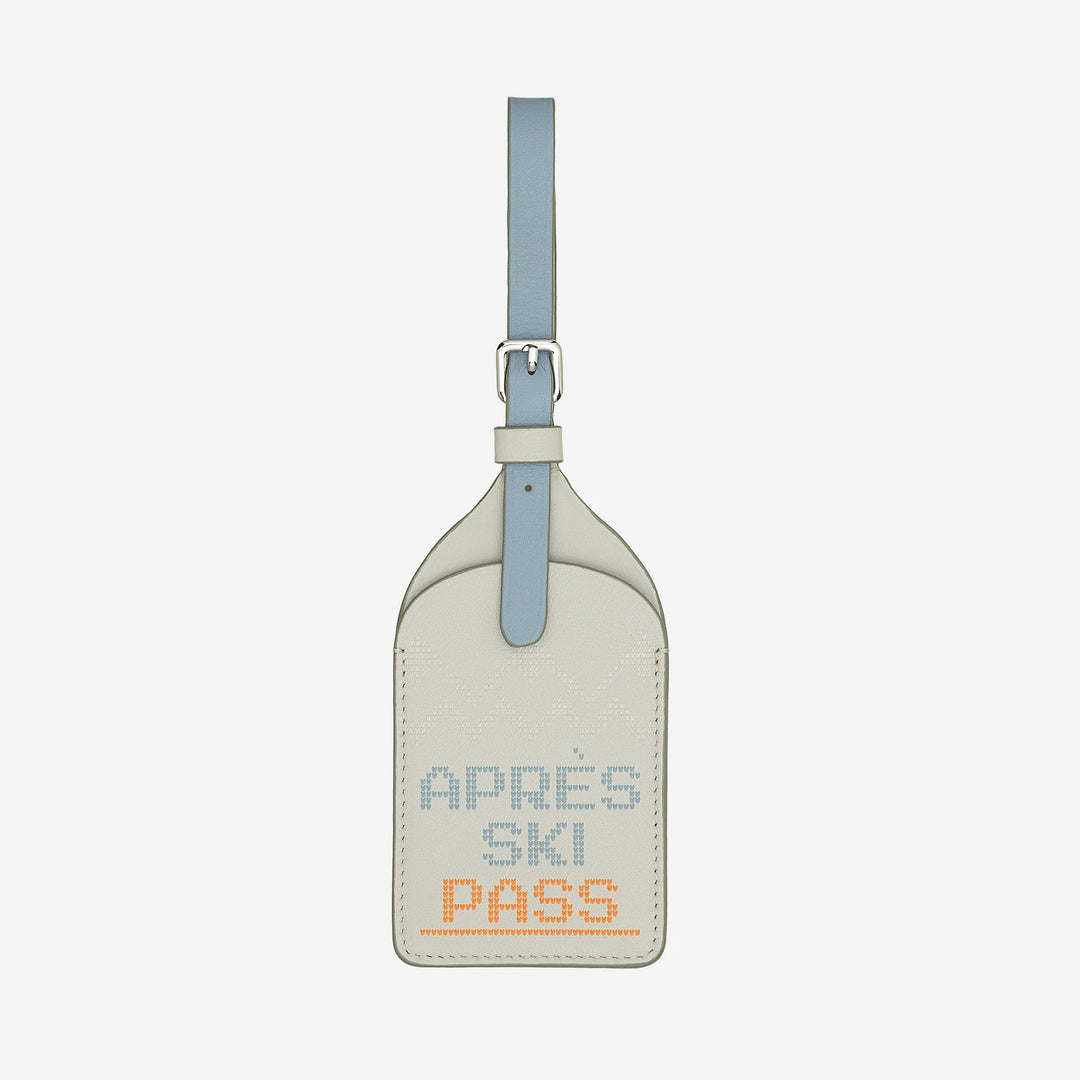 DUDU Name Tag, Genuine Leather Apres Ski Suitcase Tag, Travel Luggage Tag, Anti-Loss Address Tag