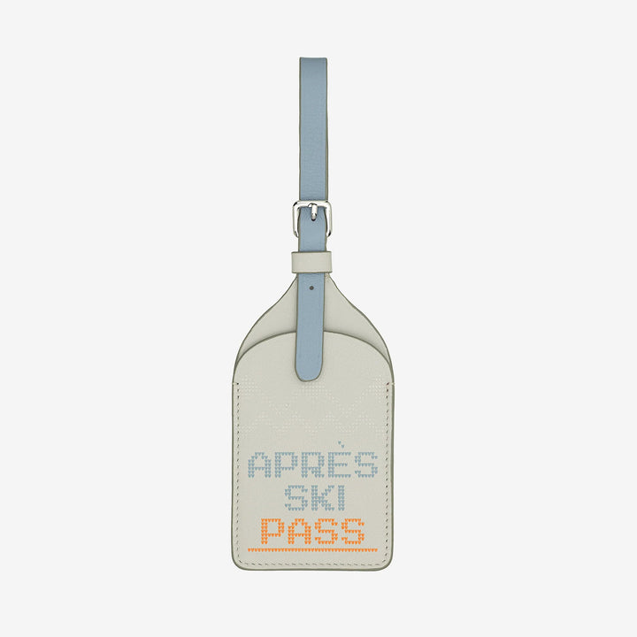DUDU Name Tag, Genuine Leather Apres Ski Suitcase Tag, Travel Luggage Tag, Anti-Loss Address Tag