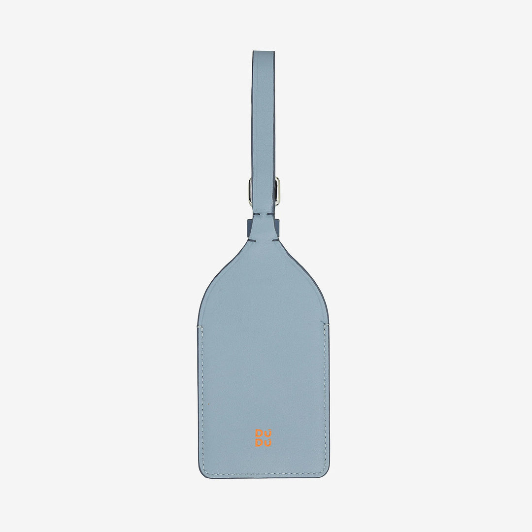 DUDU Name Tag, Genuine Leather Apres Ski Suitcase Tag, Travel Luggage Tag, Anti-Loss Address Tag