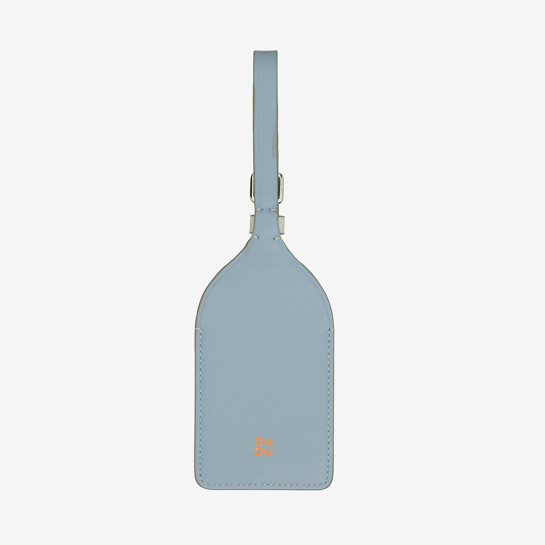 DUDU Name Tag, Genuine Leather Apres Ski Suitcase Tag, Travel Luggage Tag, Anti-Loss Address Tag