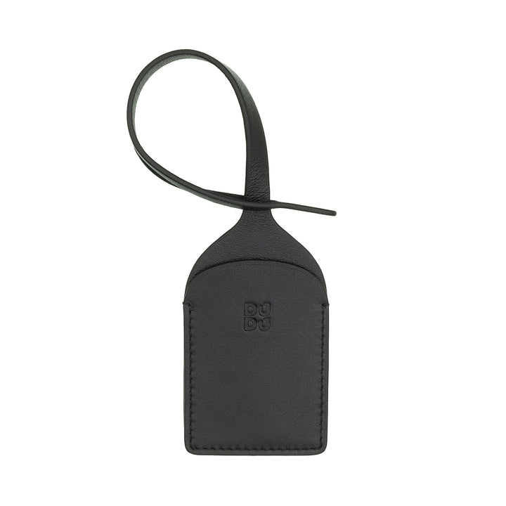 DUDU Bag Label, Colored Leather Luggage Tag, Fashion Elegant Name Holder for Bags and Backpacks