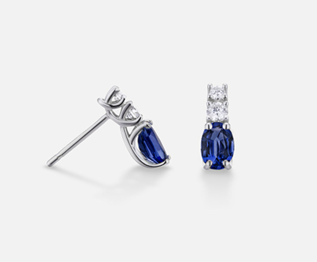 Mikiko or 18k oval sapphire 6x4 ct.0.80 dia ct.0.20 MO5035O4ZFD