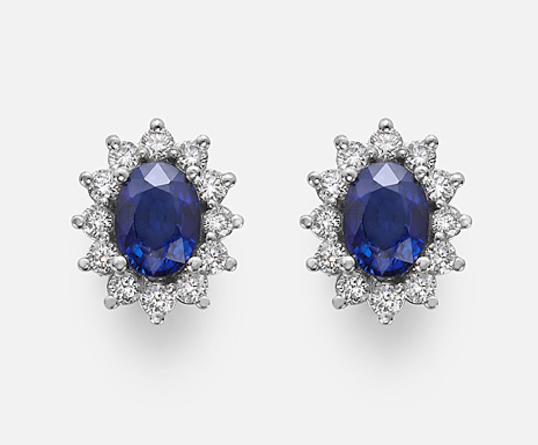 Nihama or 18k oval sapphire 7x5 ct.1,60 diam. 0.60 ct NO5031O4ZFD
