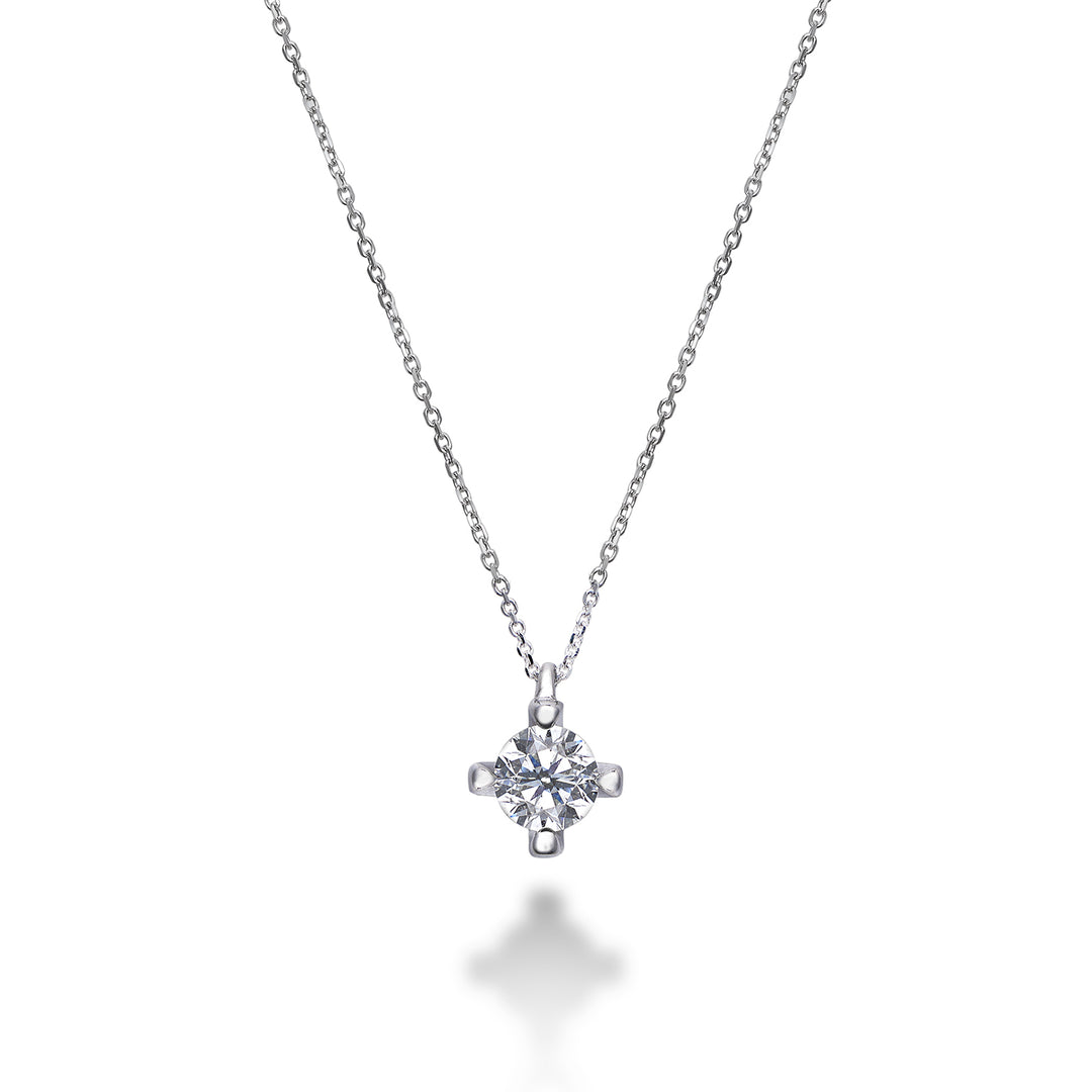 Golay necklace with light point 4 round prongs PL001WDI1A-23193110004