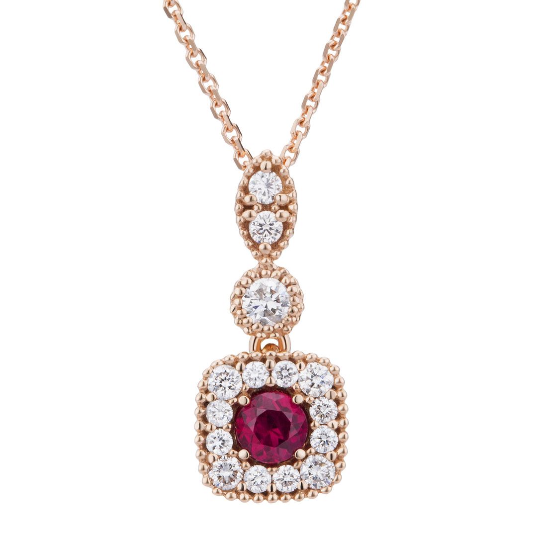 Golay pendant with central ruby and outline PCT026RUDI4-19025110174