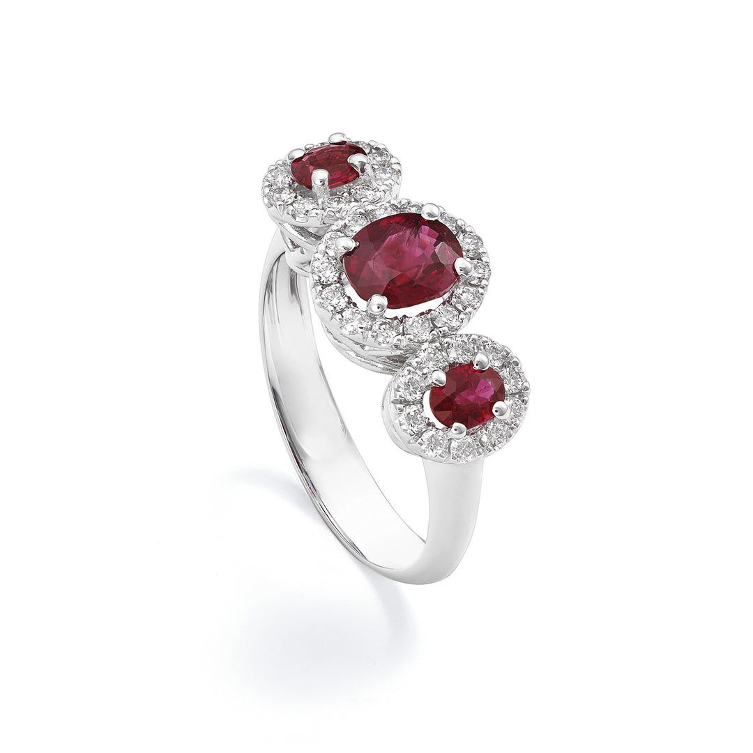 Golay ruby ​​trilogy ring 4x3 cent 6x5 cont. diamonds ACL3123DIRU56-22284110015