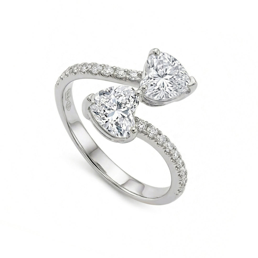 X-Diamond an 18kt bilogy contrary lab g.d. heart ct. 2.16, recessed stem XXDABL846O4BI222