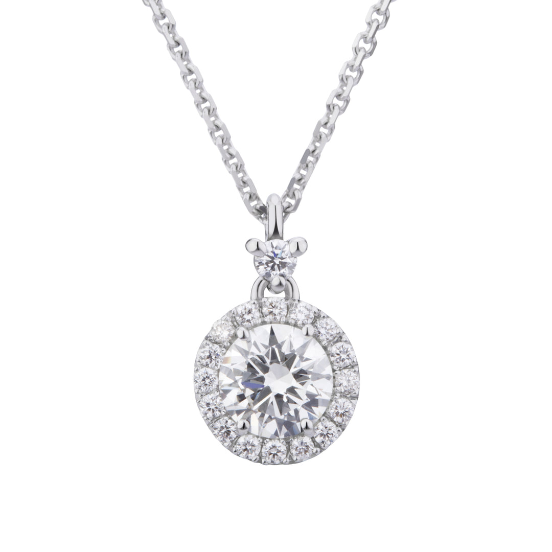 Golay necklace with central diamond 0.40 ct and outline PCT008DI40-24191110041