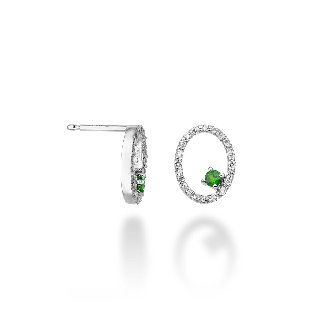 World Diamond Group or 18k "oval" emerald n. ct. 0.14 dia ct. 0.30 GO5137O4SMN044