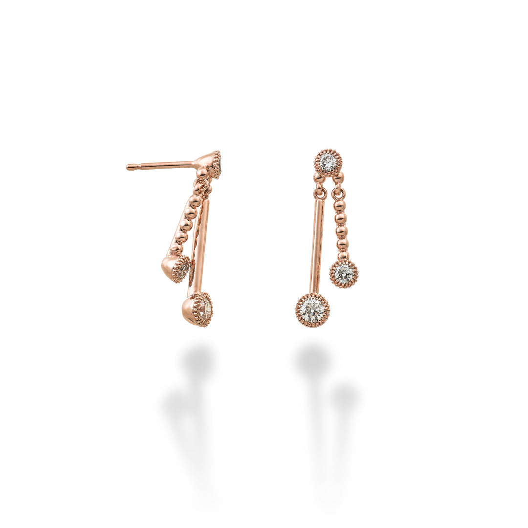 Golay or 18kt scalar trilogy ct.0.72 (0.09+0.09+0.18) rose gold GOTRS049DIO3