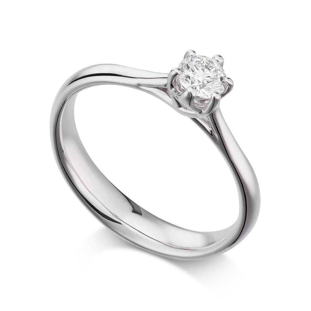 World Diamond Group solitaire ring with 6 prongs ASL040DI-26064110080