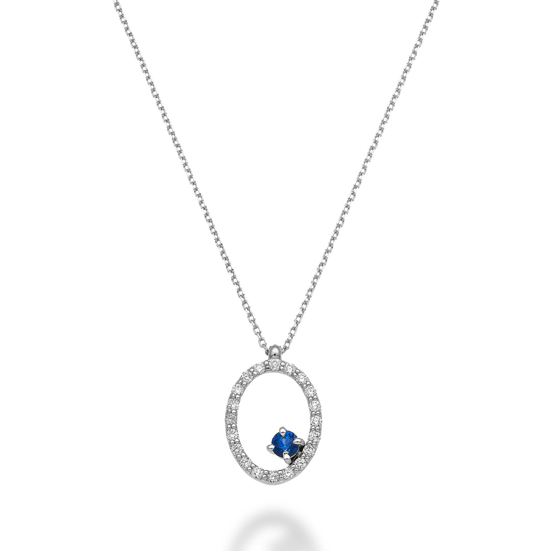 World Diamond Group cl 18k "oval" sapphire n. 0.11 ct diam. ct.0.15 GD5156O4ZFN026