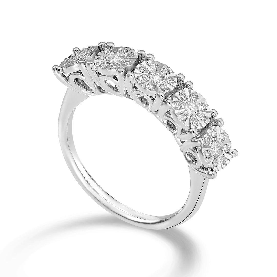 Nihama an 18k 5 stones 0.25 ct NA5161O4BR025