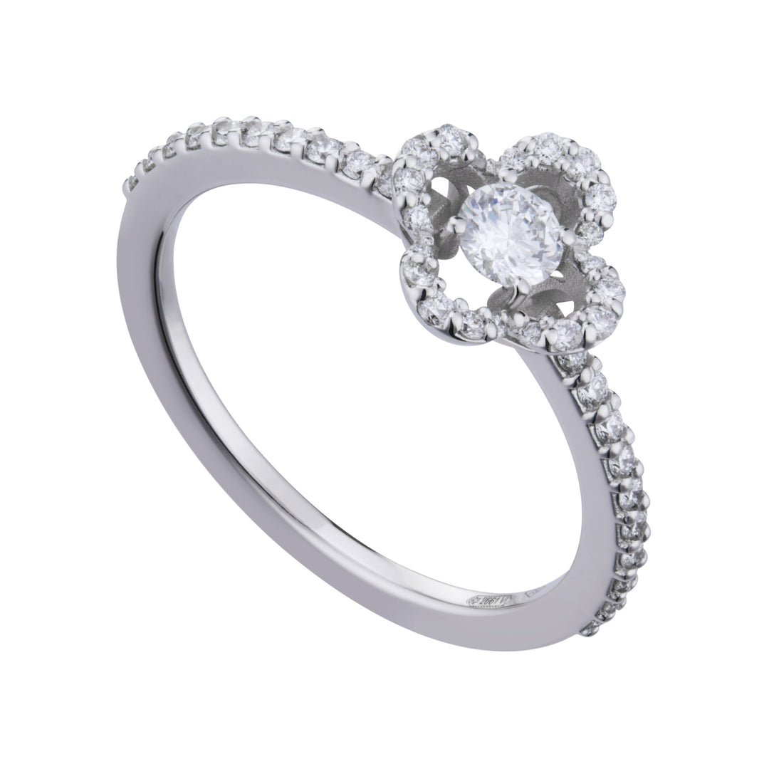 Golay cen ring 0.19 ct with flower outline ACT017DI1-20204110099