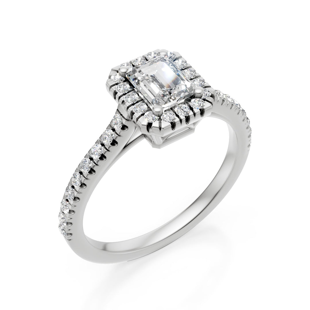 X-Diamond an 18kt octagonal solitaire lab g.d. with outline, ct. 0.81- cent. 0.50, stem and contour 0.31 LXD00AN022O4BI081