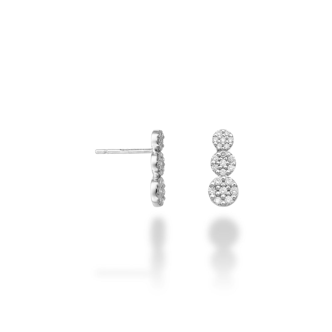 Nihama or 18k trilogy with seven stone pads, set with diamonds NO5183O4BR032