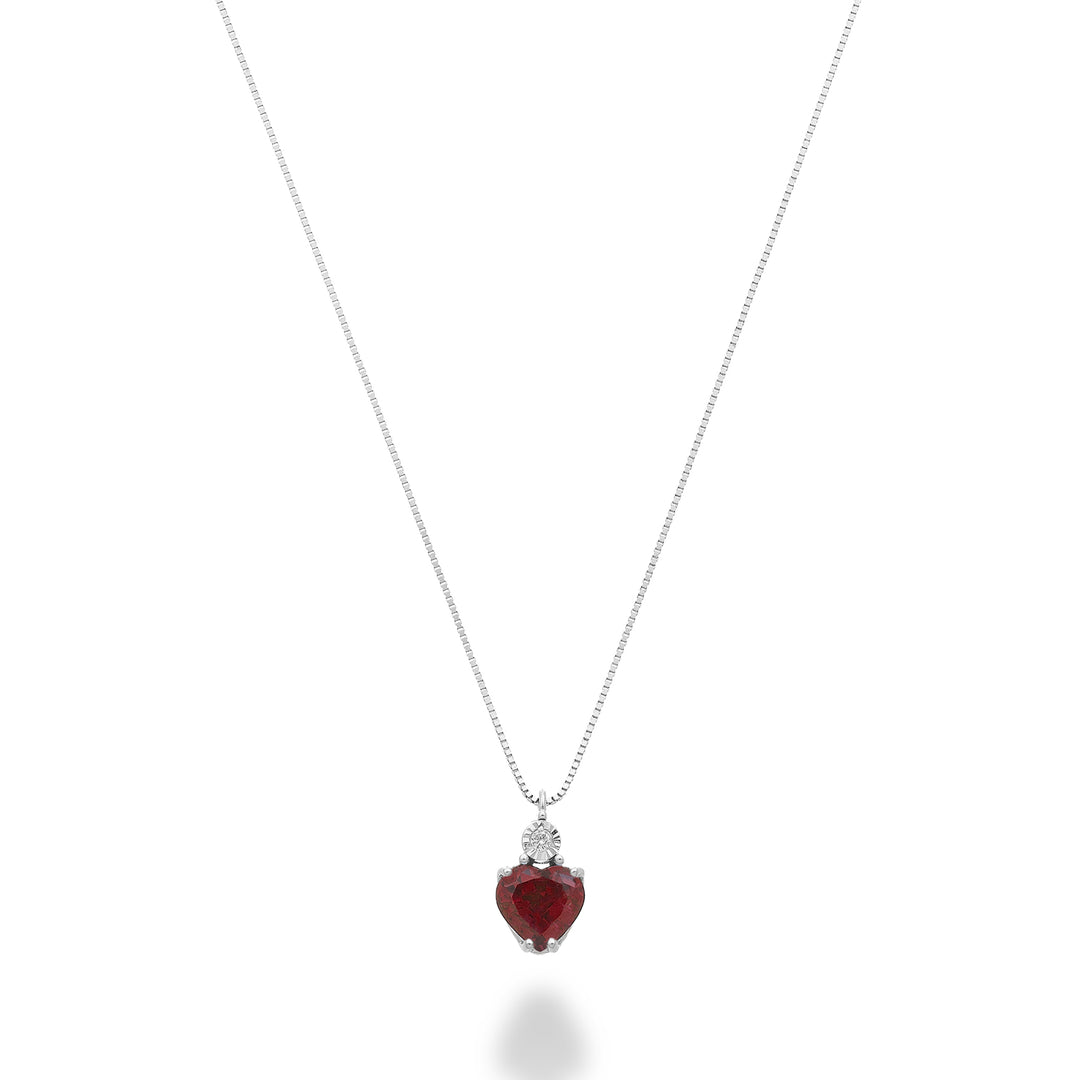 Mikiko cl 9k ruby heart 5x5 with diamond MD5195R4RBR