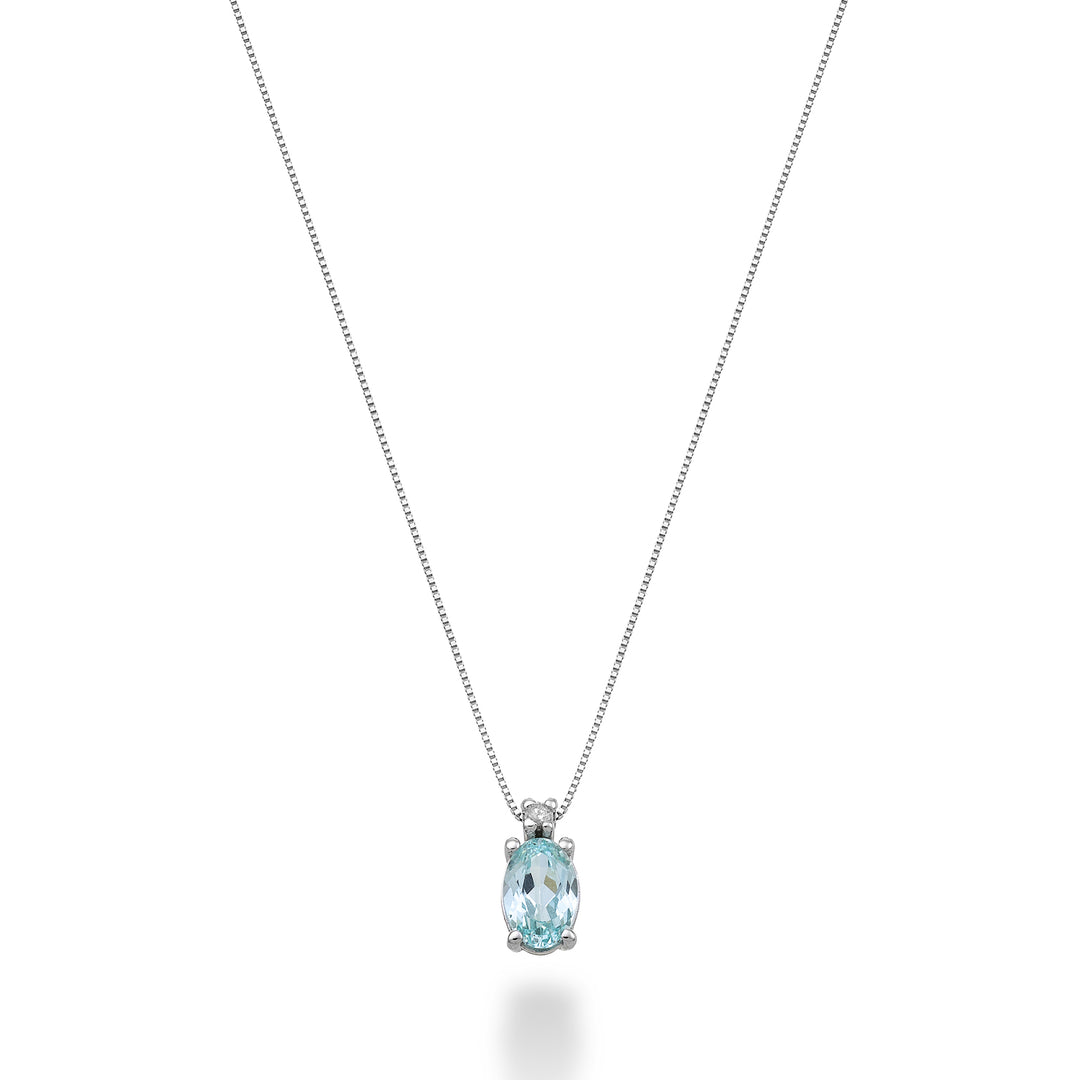 Mikiko cl 18k oval paraiba tourmaline 6x4 ct.0,70 diam. ct.0,01 MD5034O4PAR