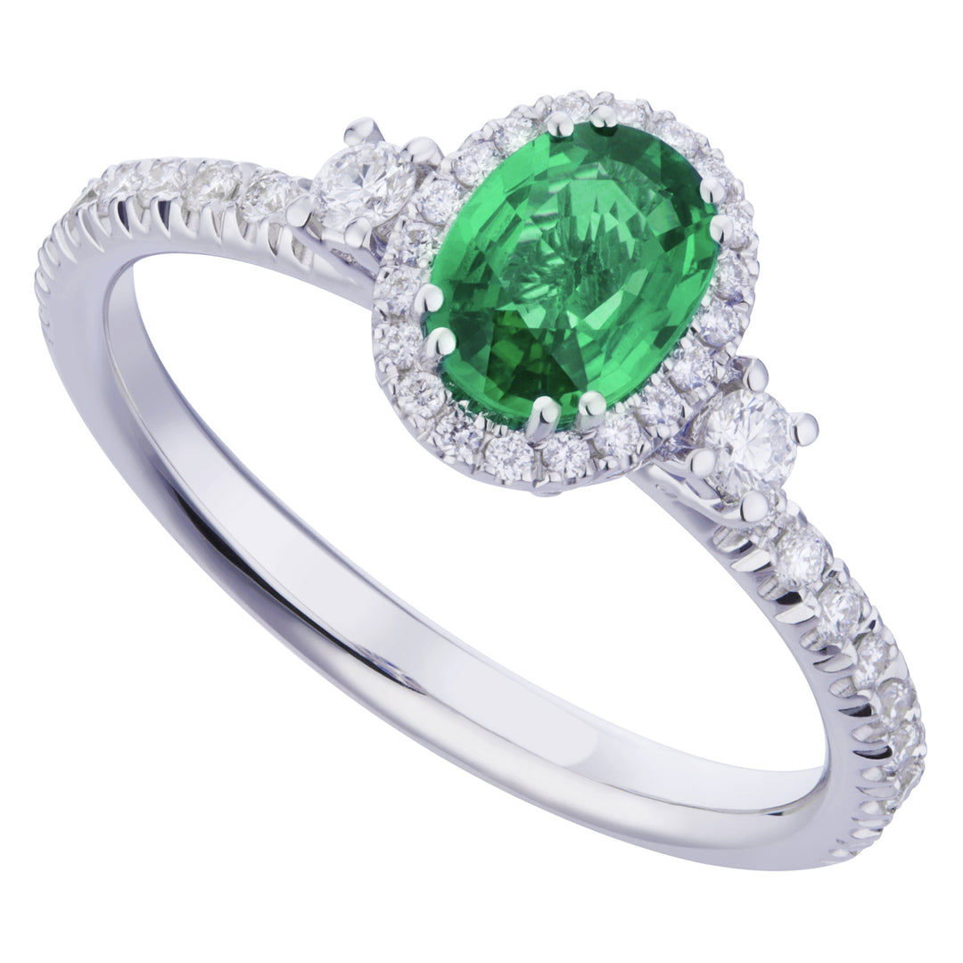 Golay oval emerald ring 7x5 and contour diam+lat ACLC052DISM-19354110011