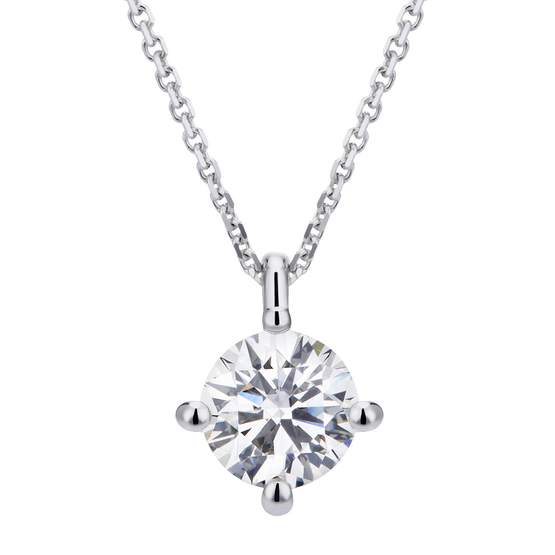 World Diamond Group grace necklace light point 4 prongs in platinum GAB2445PT-25167110058